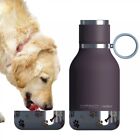 Asobu - Dog Bowl - Edelstahlflasche mit Hundenapf - burgunderrot