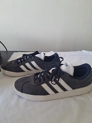 Adidas VL Court 2.0 Zapatillas de Gamuza DA9854 Azul Marino Blanco Para Hombre Talla 9M Foto 1 de 4