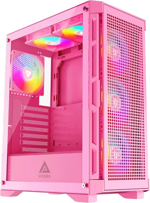 Custodia PC Gaming Hydra-Pk Hydra Mid Tower con 6 ventole ARGB da 120 mm, mod luce 366 RGB - Immagine 1 di 4