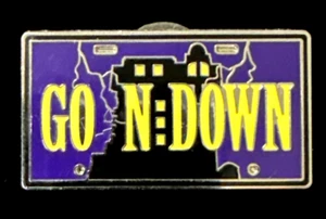 Disney 2010 Go N Down Tower Of Terror Pin License Plate Hollywood Studios K - Picture 1 of 3