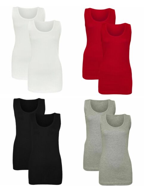 Ladies plain cotton wide strap vest top lace neck design cami tank camisole  1010