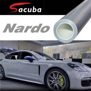 1.5M x 10M Gloss NARDO LIGHT GREY Car Vinyl Wrap Air Release Sticker Film - Picture 1 of 5