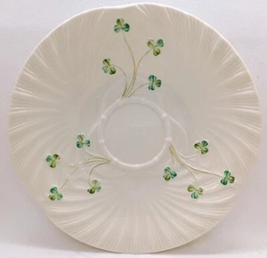 Belleek Harp Shamrock Cake Plate - 24cm diameter - Picture 1 of 3
