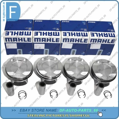 4x MAHLE Pistons&Rings 10:1 Φ84+0.5mm For BMW 328i 428i F30 X3  F10 N20B20A 2.0T - Image 1 of 4