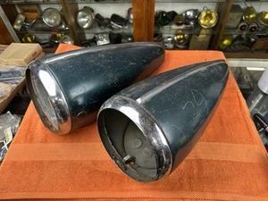 Original PAIR Vintage 30’s 1939 BUICK HEAD LIGHT LAMP & MOUNT Car OLD HoT Rod - Picture 1 of 16