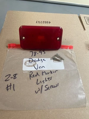 🔥 #1 78-93 Dodge VAN B150 B250 OEM Luz de señalización lateral trasera roja izquierda o derecha Foto 1 de 3