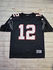 Vintage 90s Starter Black Atlanta Falcons Chandler #12 Jersey Men’s Size 48 L - Bild 1 von 10