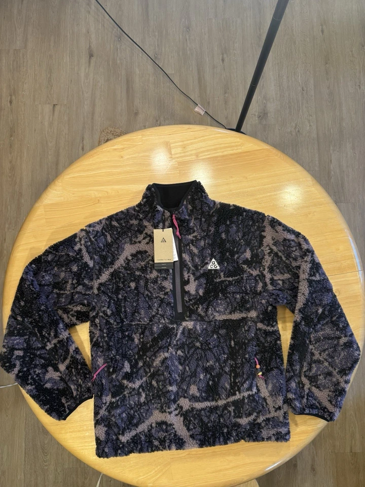 Nike ACG Size M Canwell Glacier Therma-FIT ADV Half-Zip Dark Raisin FZ8622 573