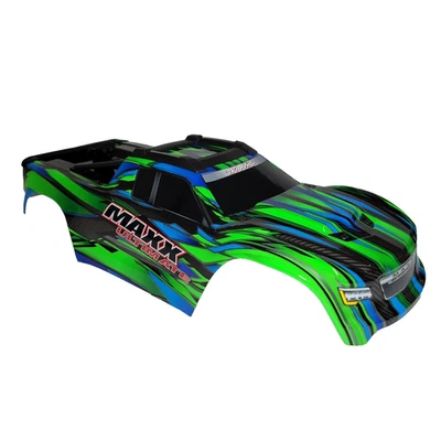 Se adapta a Traxxas 1/10 ancho Maxx Ultimate cuerpo verde pintado de fábrica soportes sin clip Foto 1 de 4