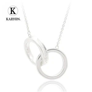 Tiffany & Co. 1837 Interlocking Circle Silver Necklace 40cm #R901006 - Picture 1 of 9