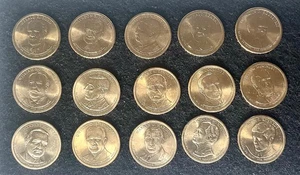 Presidential Dollar Set- Partial Set with 15 Coins- Various Presidents. - Picture 1 of 1