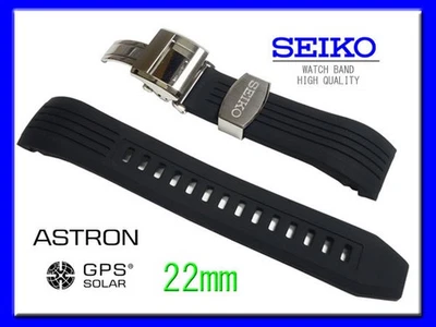 22mm R01Z011J0 SEIKO Astron Silicone Rubber with Buckle SBXB015  Compatible with - Image 1 of 2