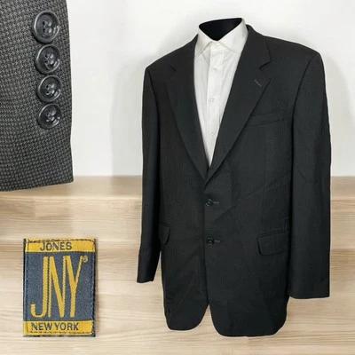 Abrigo deportivo JNY Jones New York para hombre 44L verde lana texturizada dos botones Foto 1 de 4