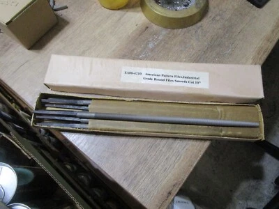 10 NOS 10" Round Smooth Cut Metal Files In BOX Good Quality Import Great Price - Image 1 of 4