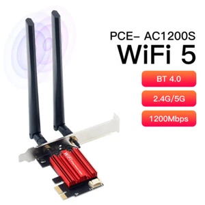 Dwupasmowa stacjonarna bezprzewodowa karta sieciowa PCIe AC1200 PCI-E WiFi Karta Bluetooth - Zdjęcie 1 z 6