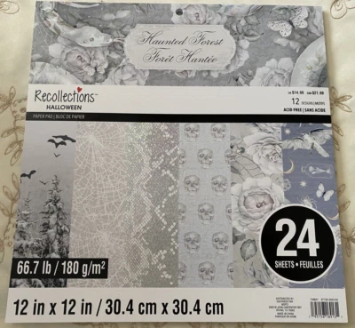 HAUNTED FOREST 12X12 HALLOWEEN SCRAPBOOK PAPER PAD 24 SHEETS ~ RECOLLECTIONS