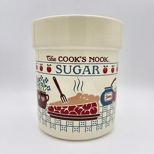 Vtg Treasure Craft USA Ceramic The Cook's Nook SUGAR Crock 1983 - Picture 1 of 11
