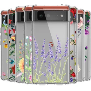Shockproof Cover Flora Patterned Phone Case for Google Pixel 6A 7A 6 7 8Pro Case - Picture 1 of 13