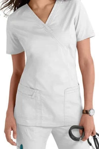 Cherokee Scrub Top Core Stretch Mock Wrap Clearance Sale 4728 - Picture 1 of 16