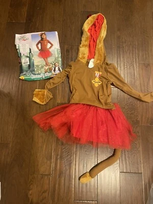 Niñas Pequeñas Rubíes el León Cobarde Mediano 8-10 Tutú Disfraz Con Capucha Foto 1 de 4