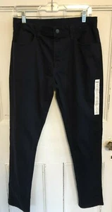 Uniqlo Womens Skinny Pants M Navy Blue Brushed Cotton NWT - Picture 1 of 5