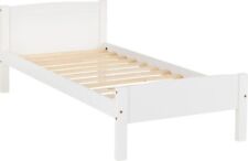 White Finish 3FT Single Bed L198.5cm x D97.5cm x H72cm AMBERLIN