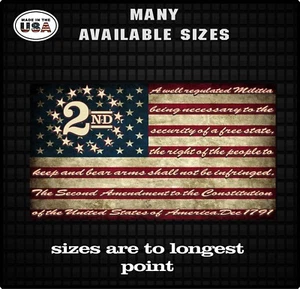 2nd Amendment Gun Rights American Flag Vinyl Decal Sticker Gun Control Decals - Picture 1 of 1