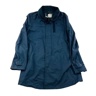 Chaqueta G-Star RAW Azul Garber Gunner Trench Algodón Nylon Cremallera Completa Talla Mediana Foto 1 de 4