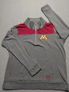 Felpa con cappuccio Minnesota Gophers Victorias Secret con cappuccio LS camicia donna L grigia 1/4 zip - Foto 1 di 10