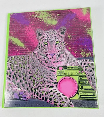 🔥 Trapper Keeper Binder Portfolio Folder 2021 Mead Retro Leopard Boombox Purple - Image 1 of 4