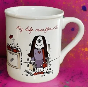Vintage Mug Cathy 1985 "My Life Overfloweth"  3.5" Japan - Picture 1 of 4