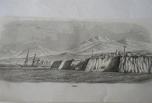 Vue de Anapa Russia Antique Old Print 1854 - Picture 1 of 1