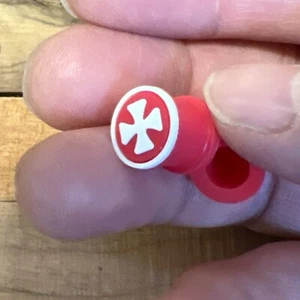 PAAR ROTES KREUZ 9/16" ZOLL KONKAVE WEICHE SILIKON PLUGS TUNNEL - Bild 1 von 3