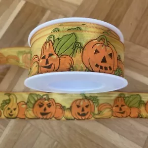Geschenkband Kürbis 🎃 Halloween Organzaband ,Schleifenband Dekoband,NEU! - Bild 1 von 1