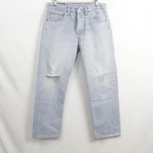 Vaqueros Levi's 501xx Lavado Claro Azul Talla W33 L32 Unisex - Imagen 1 de 4