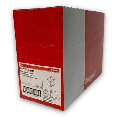 Лот из 100 Legrand ON-Q WP3455-WH пустой трапецеидальный камень модульные вставки совершенно новый чехол - Изображение 1 из 4