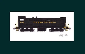 SMS Lines PRR Heritage DS 44-1000 9069 11"x17" Matted Print Andy Fletcher signed - Picture 1 of 1