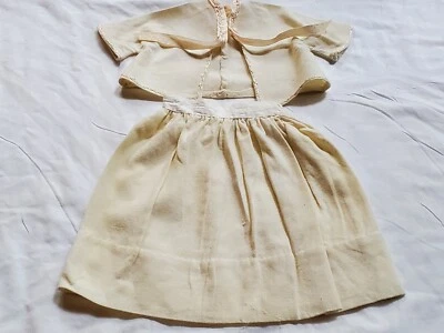 Antigua FALDA DE MUÑECA y CHAQUETA para Muñecas Bisque Alemanas o Francesas 14" Longitud Total Foto 1 de 4