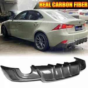 REAL CARBON Rear Bumper Diffuser Lip Fit for Lexus IS-F IS250 IS300 IS350 13-16 - Picture 1 of 16