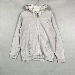 Fred Perry Hoodie Boys Extra Large Grey Full Zip Up Jacket Youth Kids Casual - Picture 1 of 11