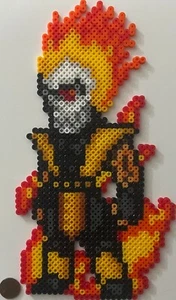 Scorpion Bead Sprite Perler Artkal Pixel Art Retro Mortal Kombat Skull Fire - Picture 1 of 1