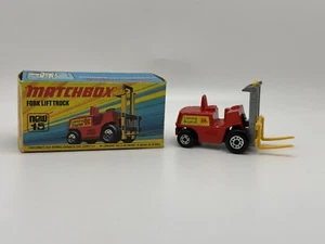 1972 Matchbox Superfast RED 15 FORK LIFT TRUCK Lansing Bagnail in Original Box - Picture 1 of 12