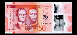 Jamaica 50 Dollars 2022/ 2023 polymer GEM UNC {C123} - Picture 1 of 2