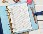 TIMED Daily Insert A5 size  Filofax KikkiK  planner insert Day on 1 page