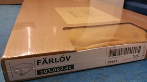 IKEA Farlov Footstool SLIPCOVER Djuparp Yellow-Beige Gold Ottoman COVER Velvet - Bild 1 von 2