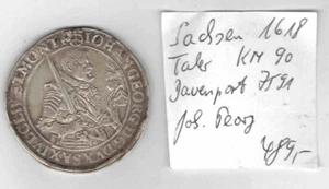 Taler 1618 Johann Georg Sachsen KM 90 Davenport 7591 - Bild 1 von 2