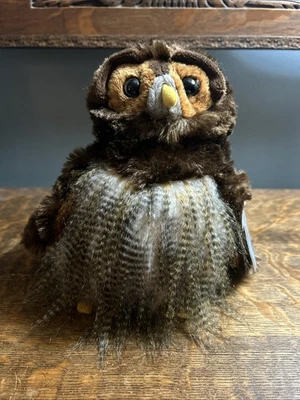 Ganz 10" Webkinz Barred Owl Plush Toy HM451 Sealed Code Stuffed Animal Fluffy - Image 1 of 4