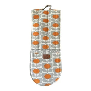 Orla Kiely Oven Gloves Orange Flower Quilted - Handmade - Picture 1 of 6