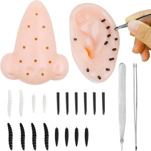 2 PCS Funny Pimple Popping Stress Relief Toy Set Squeeze Out Blackheads in Nose - Picture 1 of 12