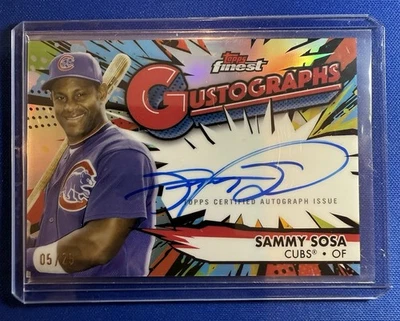 Autógrafo Sammy Sosa 2025 Topps Finest Gustographs #05/25 Foto 1 de 3